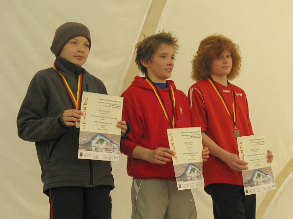 rechts: Raphael Weber (Bronzemedaille Schwimmmehrkampf)